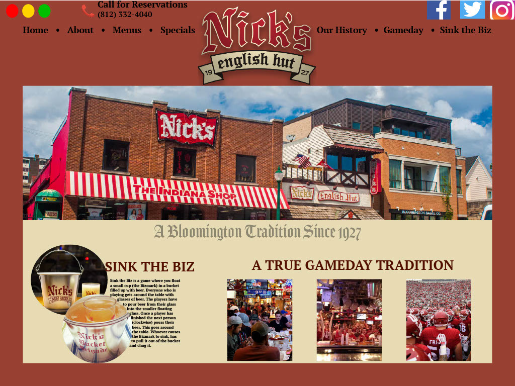 Nick's Landing Page